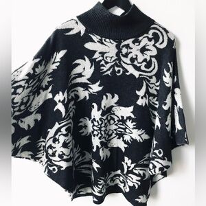 Merino Wool Cashmere Sweater Poncho